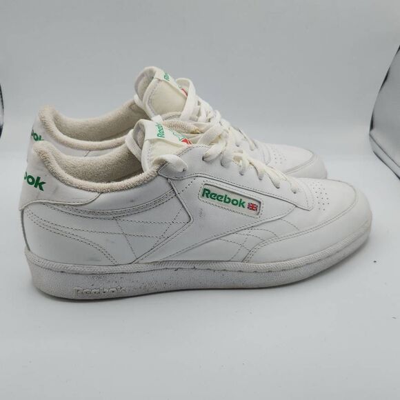 Reebok Club C 85 Men’s 9.5 Vintage White Classic Tennis Sneakers Retro Leather - Picture 3 of 9